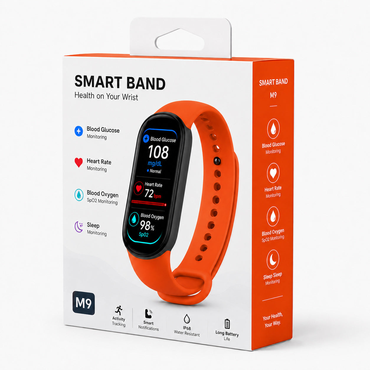 🔥60% OFF Launch Offer 🏆 2026 Pryxo™ M9 Non-Invasive Smart Band │12 health reports │ No-Prick📈