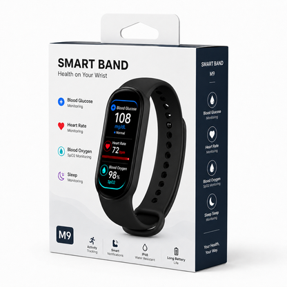 🔥60% OFF Launch Offer 🏆 2026 Pryxo™ M9 Non-Invasive Smart Band │12 health reports │ No-Prick📈