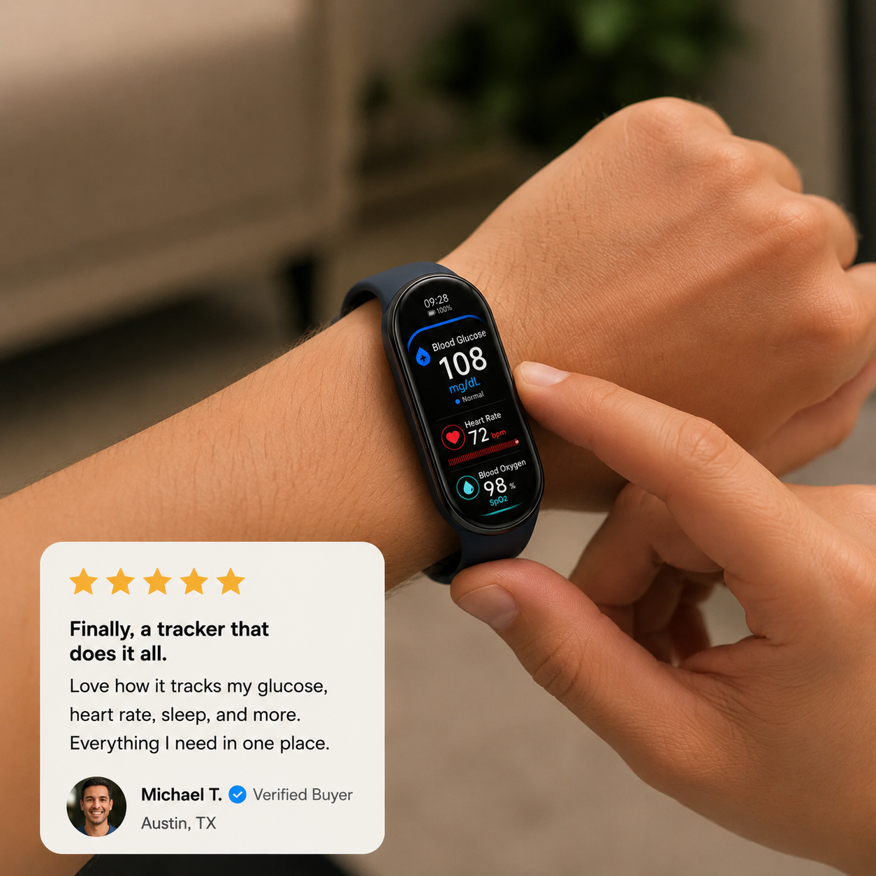 🔥60% OFF Launch Offer 🏆 2026 Pryxo™ M9 Non-Invasive Smart Band │12 health reports │ No-Prick📈