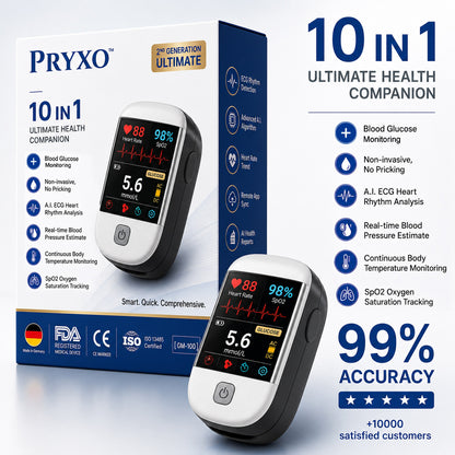2026 Pryxo™ second generation 10-in-1 smart blood medical instrument │10 health reports📈No-Prick
