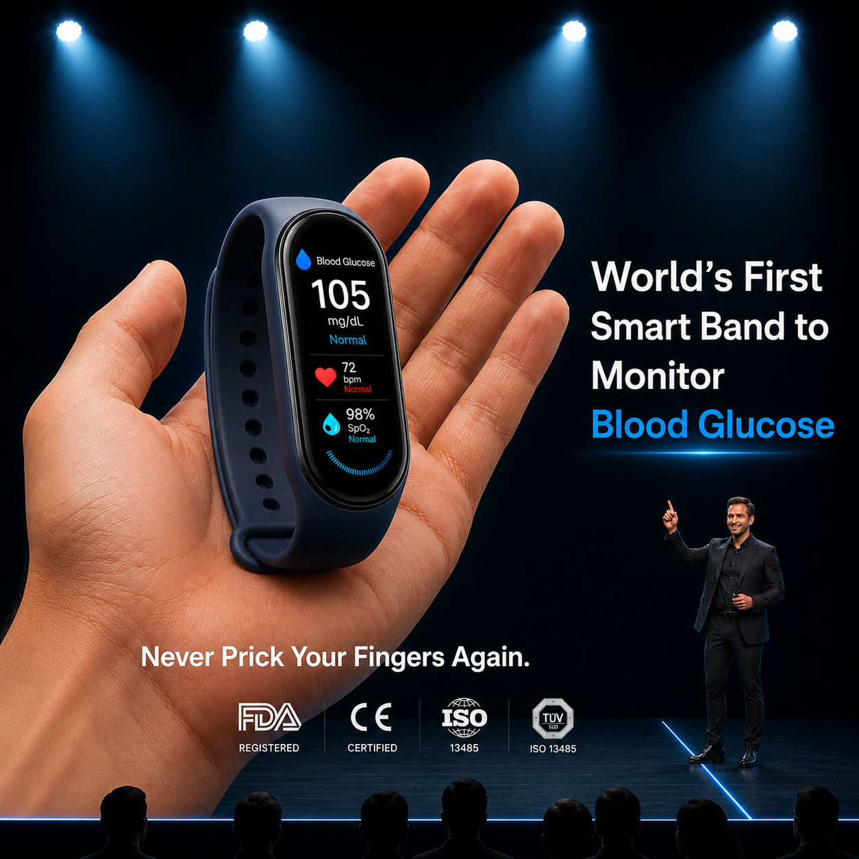 🔥60% OFF Launch Offer 🏆 2026 Pryxo™ M9 Non-Invasive Smart Band │12 health reports │ No-Prick📈
