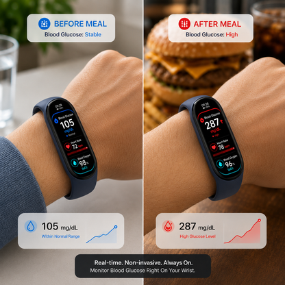 🔥60% OFF Launch Offer 🏆 2026 Pryxo™ M9 Non-Invasive Smart Band │12 health reports │ No-Prick📈